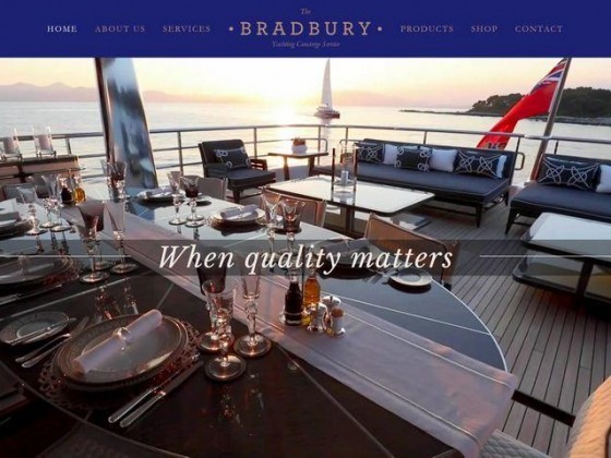 website design, the bradbury ycs, home page, food and wine provisioning, Grand Harbour Marina Malta